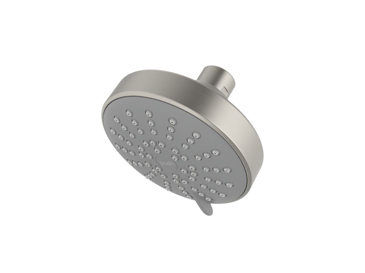 reece Posh Solus MK3 Wall Shower Rose 3 Function Brushed Nickel (4 Star)