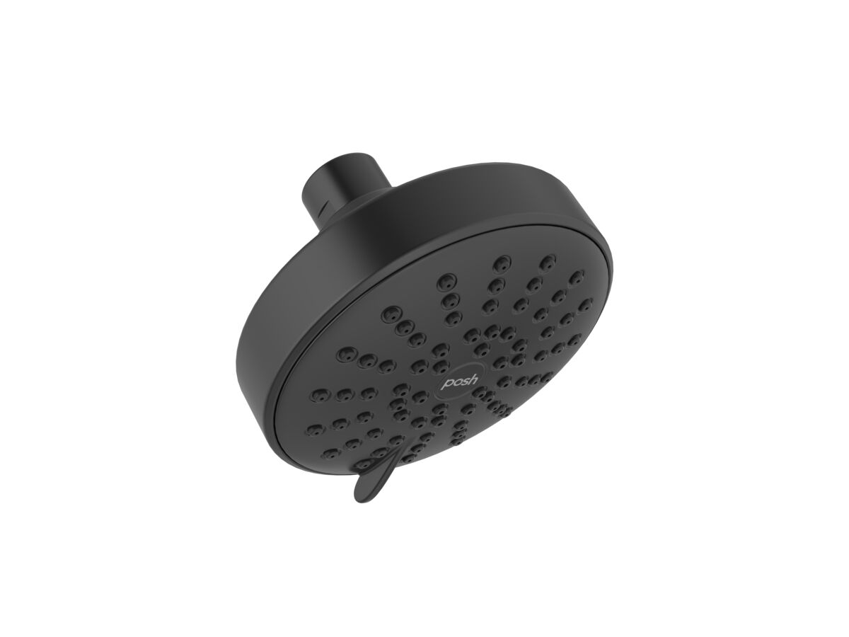 Reece Posh Solus MK3 Wall Shower Rose 3 Function Matte Black (4 Star)