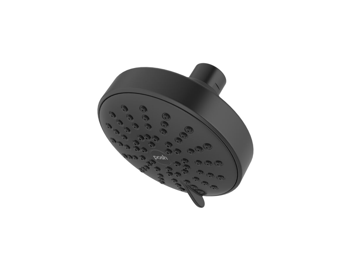 reece Posh Solus MK3 Wall Shower Rose 3 Function Matte Black (4 Star)