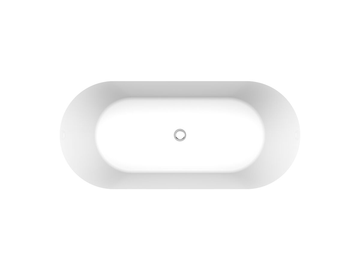 Reece Posh Solus Oval Inset Bath 1585mm X 745mm White
