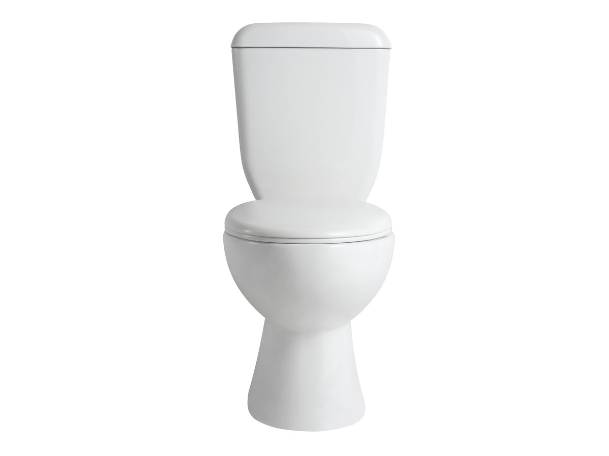 Reece Posh Solus Round Link Toilet Suite P Trap With Soft Close Seat White (4 Star)