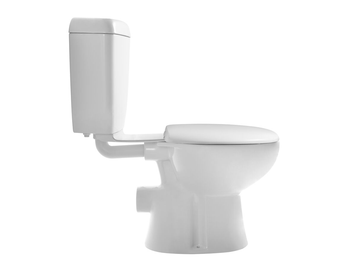 Reece Posh Solus Round Link Toilet Suite P Trap With Soft Close Seat White (4 Star)