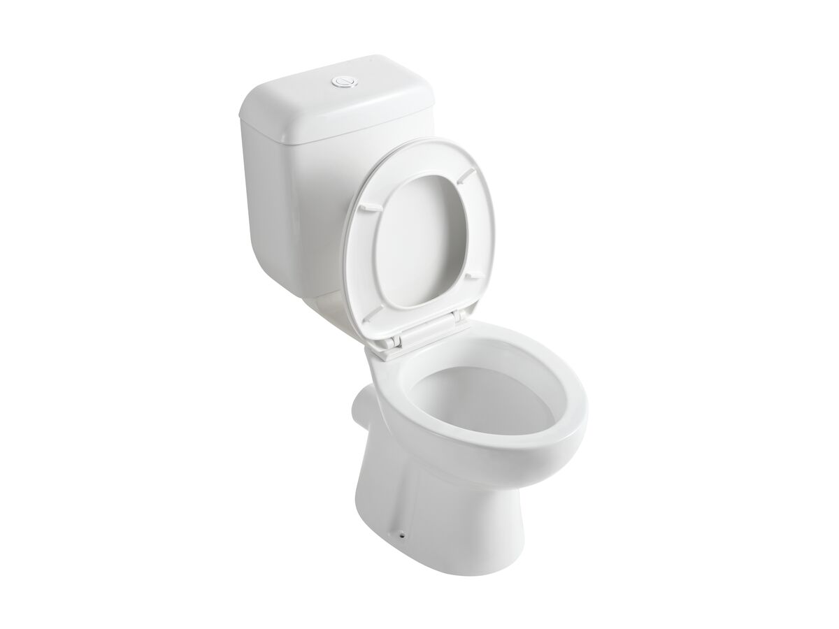 Reece Posh Solus Round Link Toilet Suite P Trap With Soft Close Seat White (4 Star)