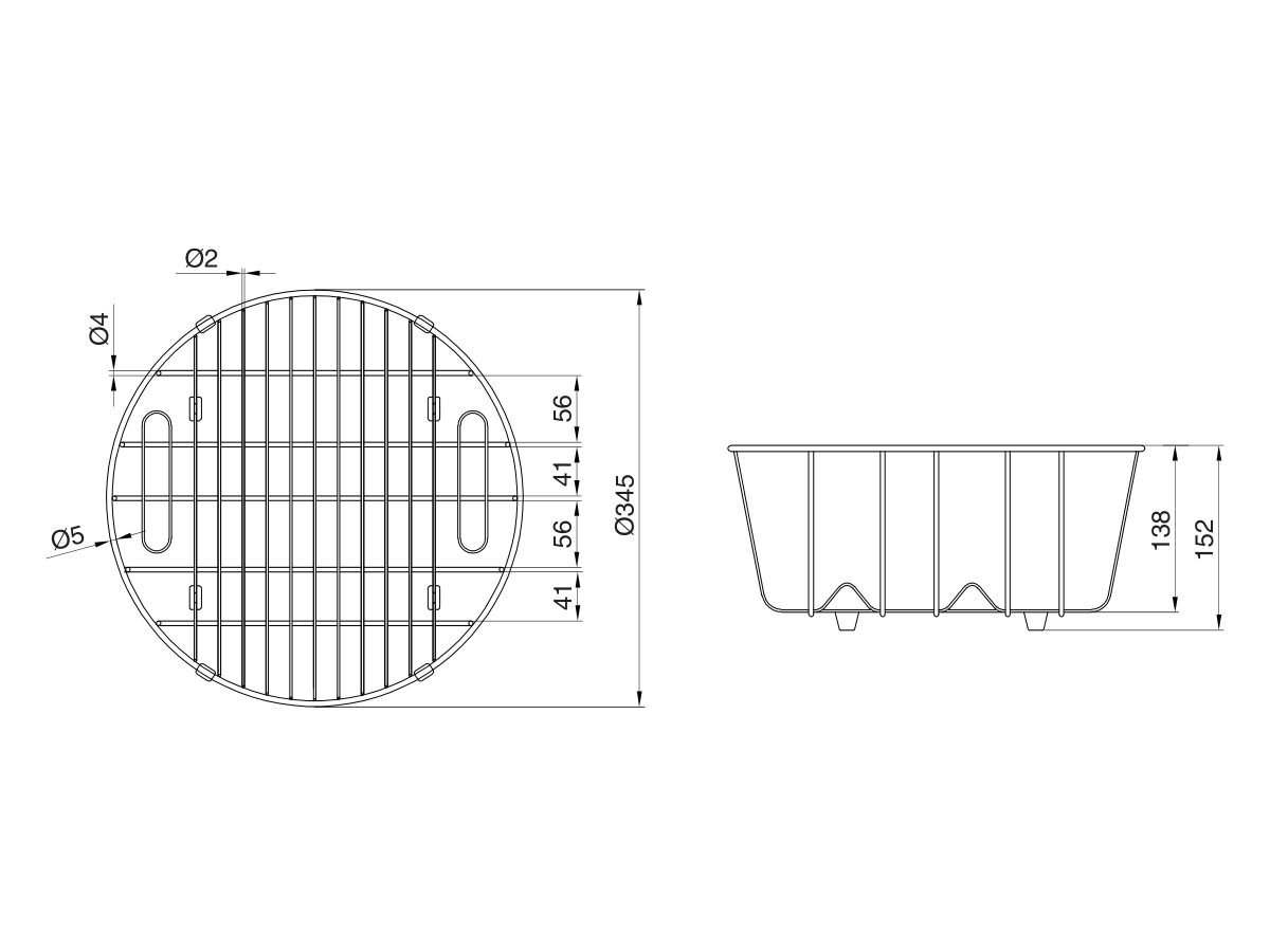 Reece Posh Solus Round Sink Wire Basket Stainless Steel