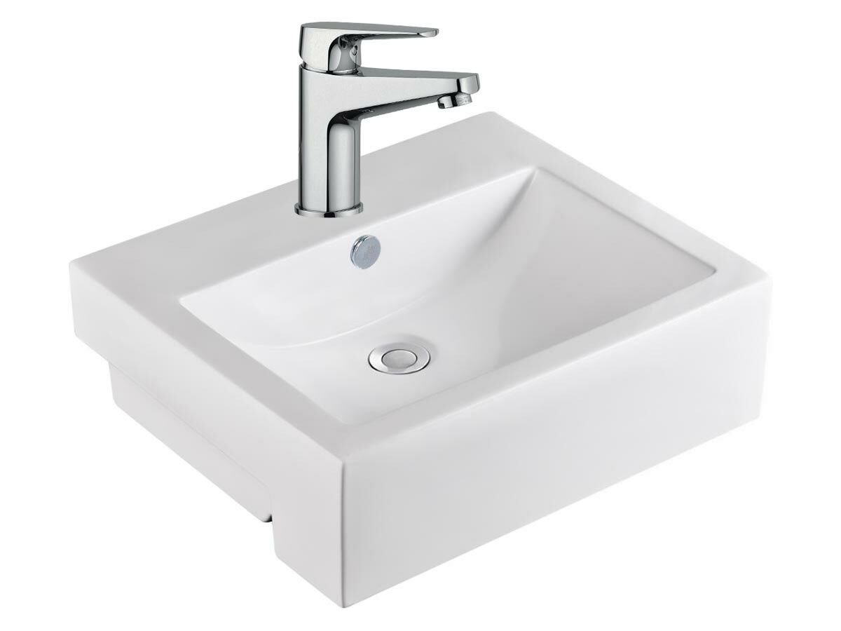 reece Posh Solus Semi Recessed Basin (New) 520 x 430mm 1 Taphole White
