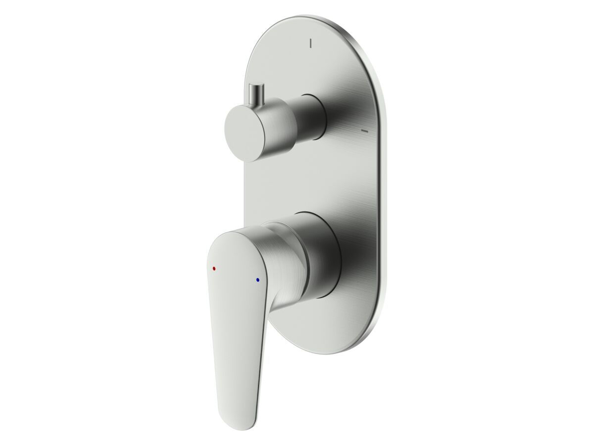 reece Posh Solus Shower Mixer Tap with Diverter Brushed Nickel