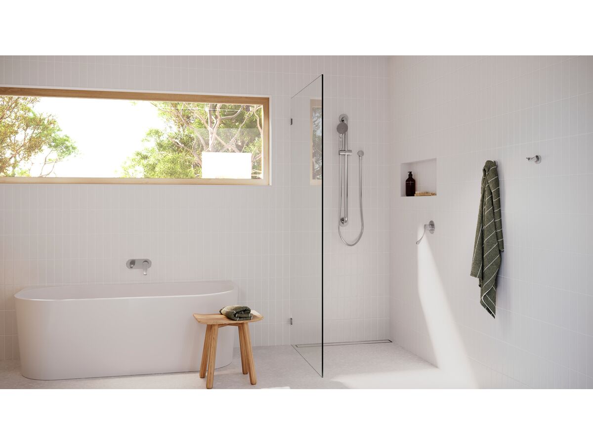 Reece Posh Solus Shower Mixer With Extended Lever 150mm Brushed Nickel