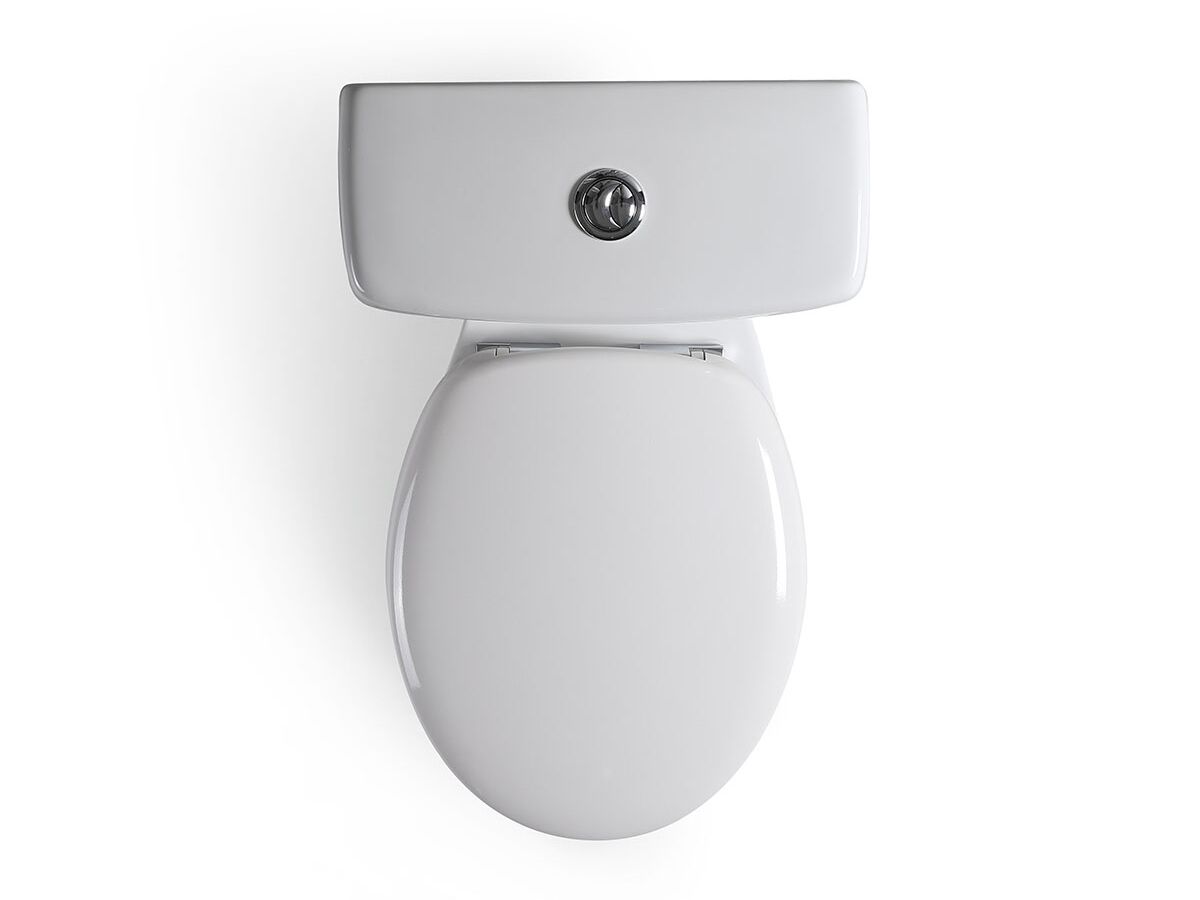 Reece Posh Solus Square Close Coupled Toilet Suite P Trap With Soft Close Quick Release Seat White/Chrome New (4 Star)