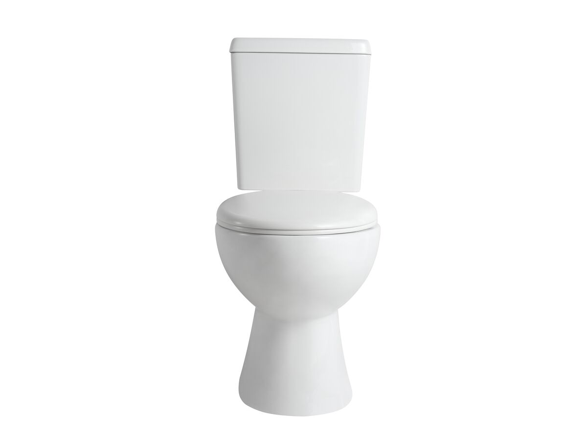 Reece Posh Solus Square Link Toilet Suite P Trap With Soft Close Seat White (4 Star)