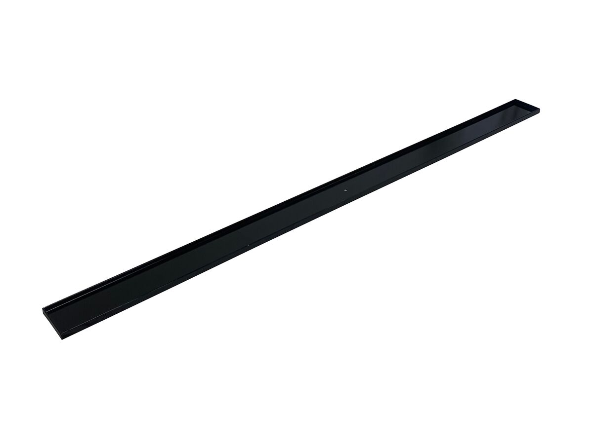 Reece Posh Solus Tile Over Shower Tray With 1140mm Long Rear Matte Black Tile Insert Channel Suits Tiles Up To 8mm 1500mm X 1000mm