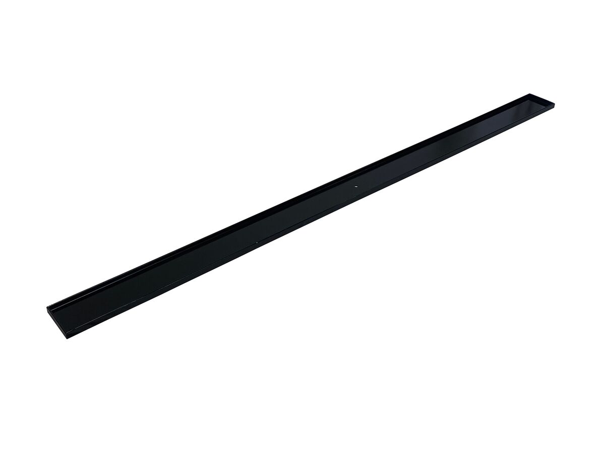 Reece Posh Solus Tile Over Shower Tray With 1160mm Long Rear Matte Black Tile Insert Channel Suits Tiles Up To 8mm (For 2 Wall / Corner Install) 1200mm X 900mm