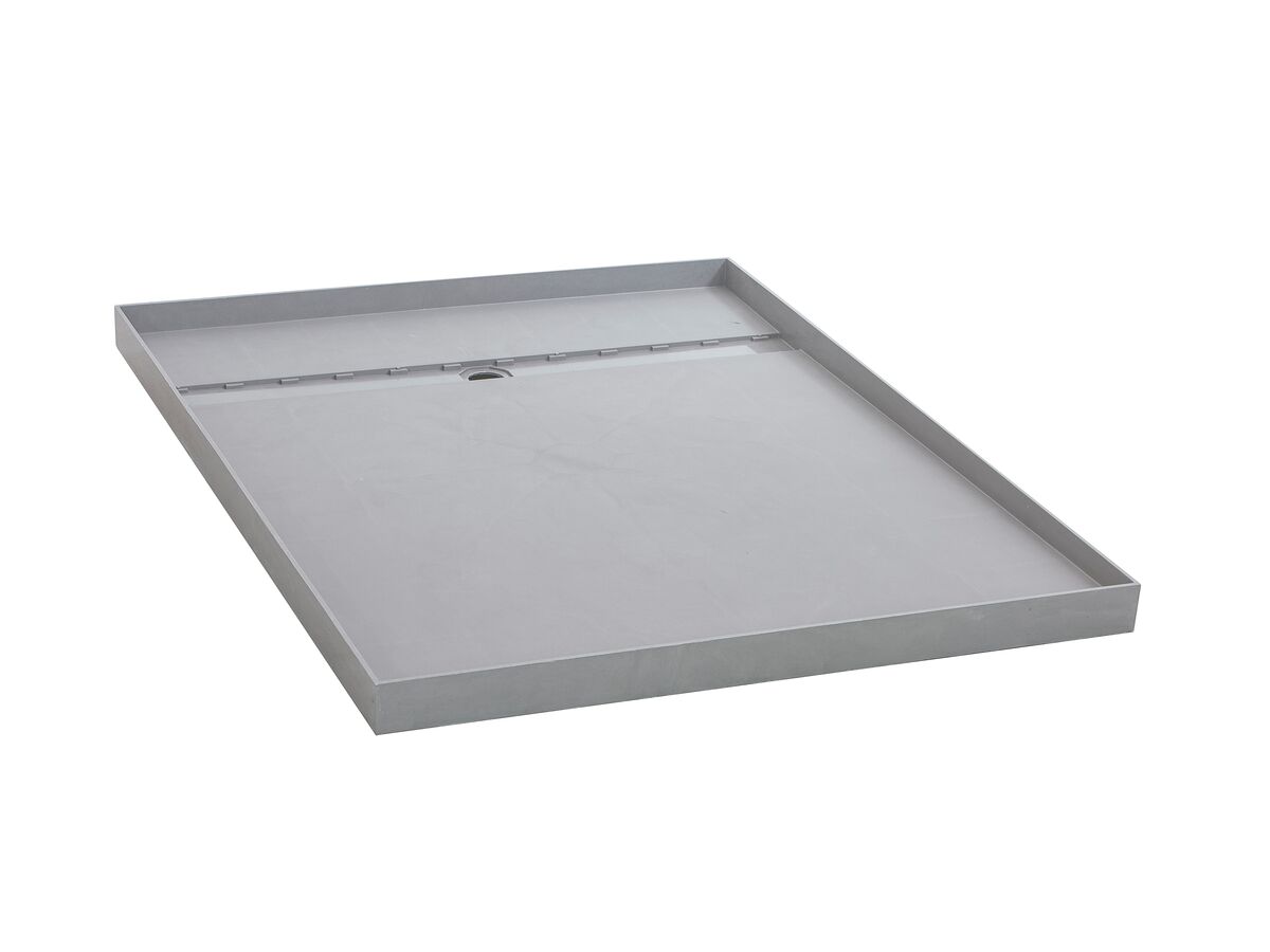 Reece Posh Solus Tile Over Shower Tray With 860mm Long Rear Stainless Steel Standard Channel (For 2 Wall / Corner Install) 900mm X 1200mm