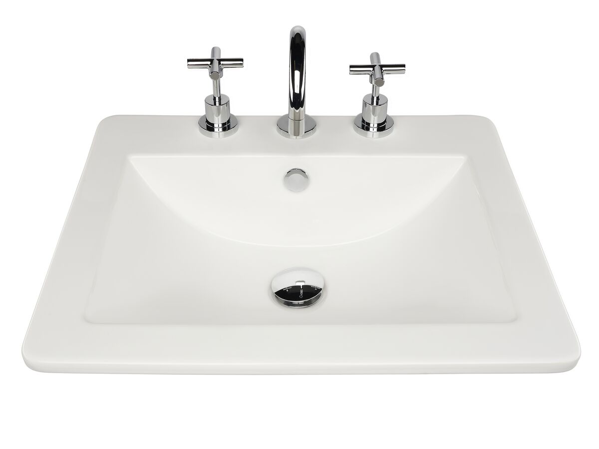Reece Posh Solus Vanity Basin 525 X 450mm 3 Taphole White