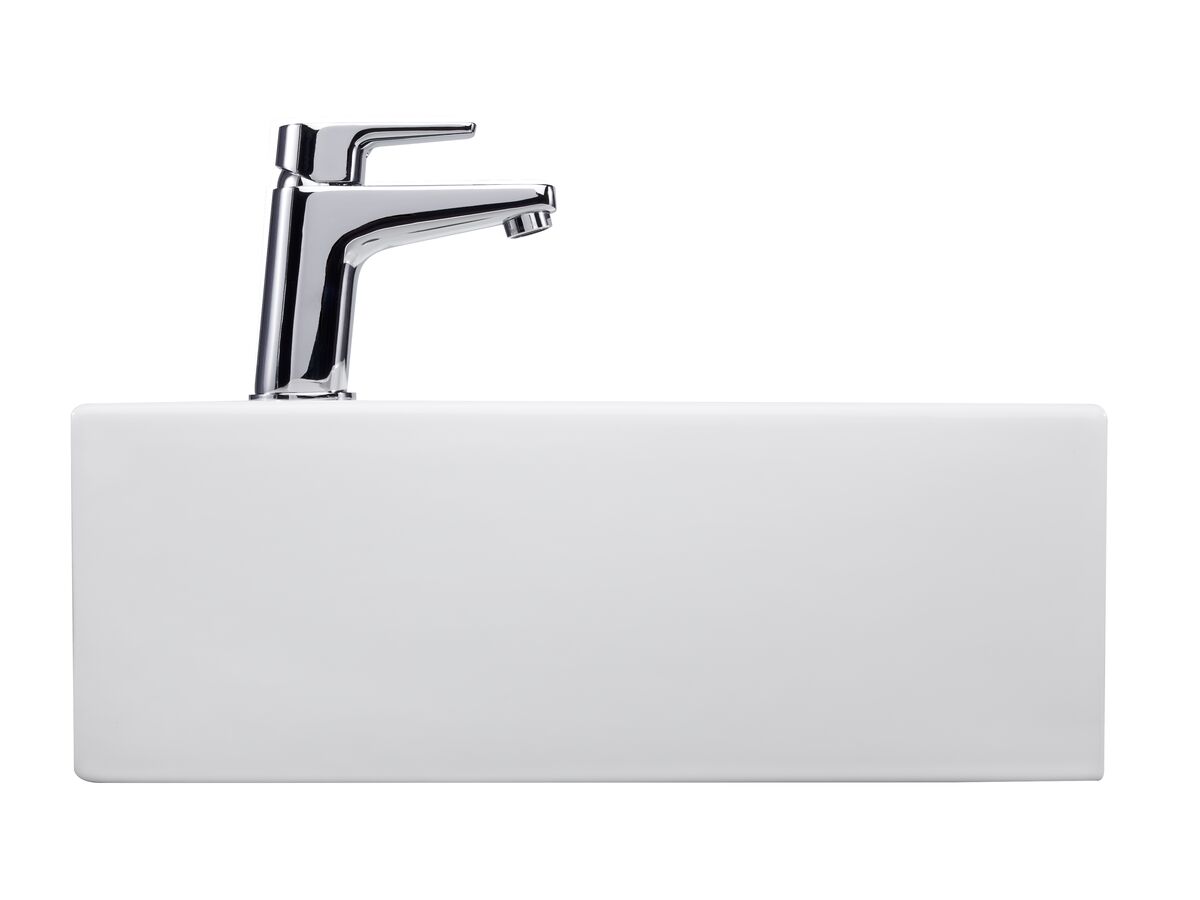 Reece Posh Solus Wall Basin With Fixing Bolts 1 Taphole 500mm White