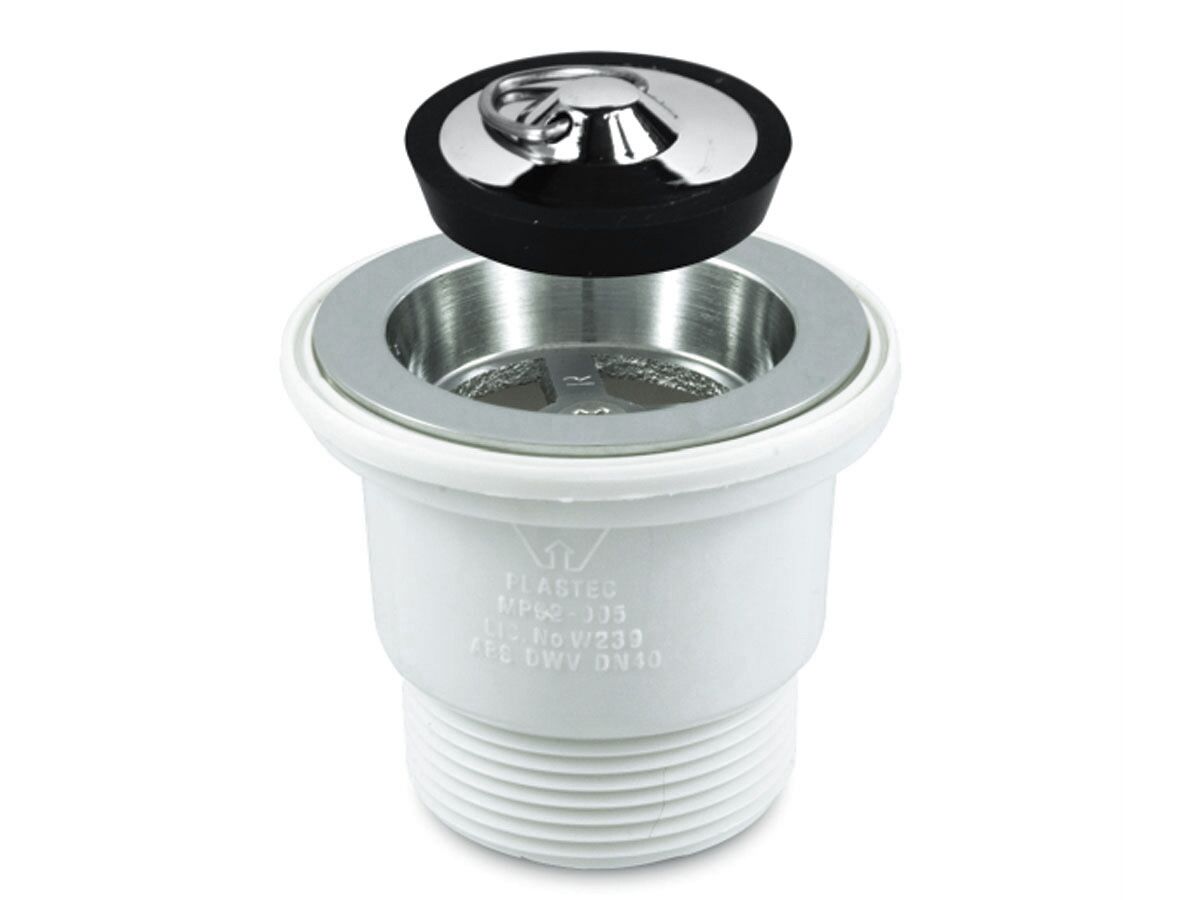 reece Pro-Tec Plug & Waste Brass 2 Piece Long 40mm Delux Plug