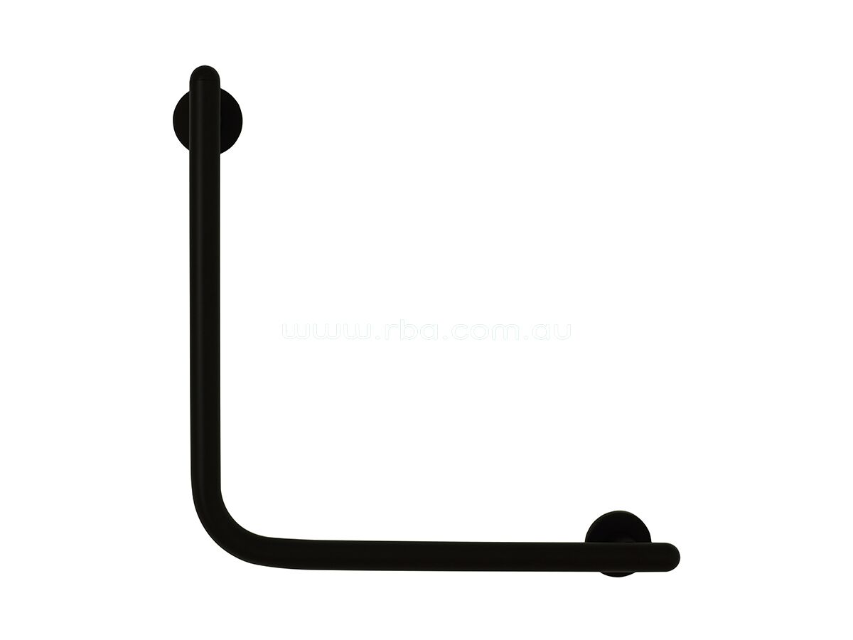 reece Raffaello 90 Degree Ambulant Grab Rail 450mm Black/Stainless Steel