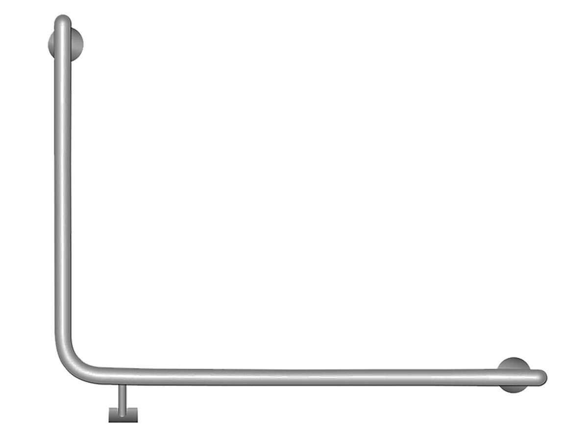reece Raffaello Accessible Stainless Steel Grab Rail 90 Degree Right Hand 950mm x 700mm Bright