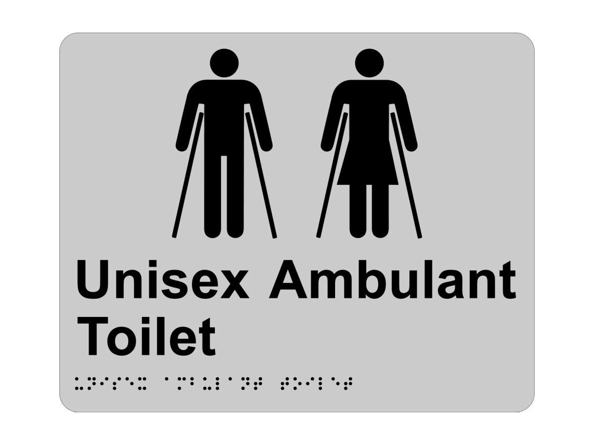 reece RBA Unisex Ambulant Braille Tactile Sign Stainless Steel