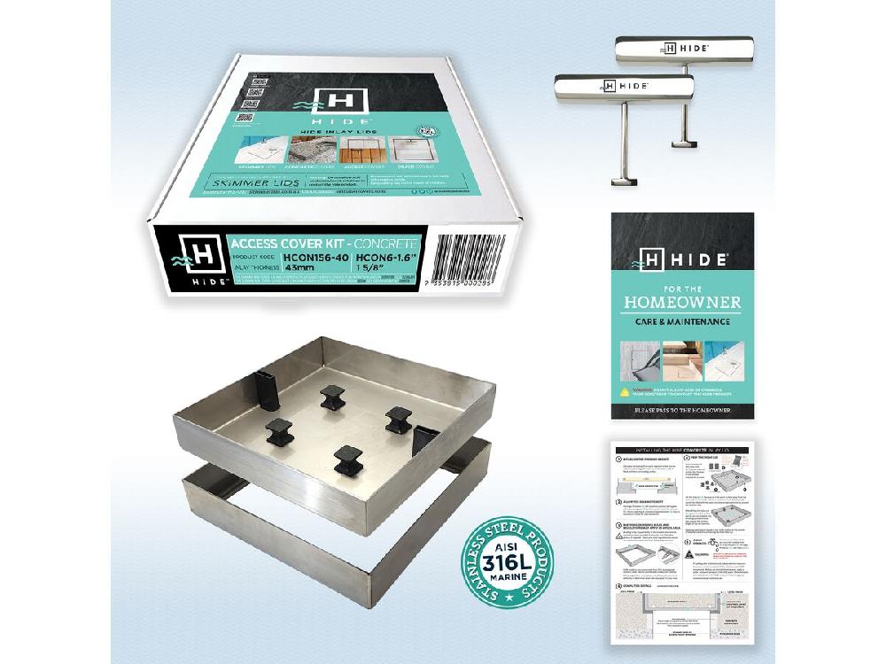 reece 156mm Hide Access Lid Kit Concrete 40mm