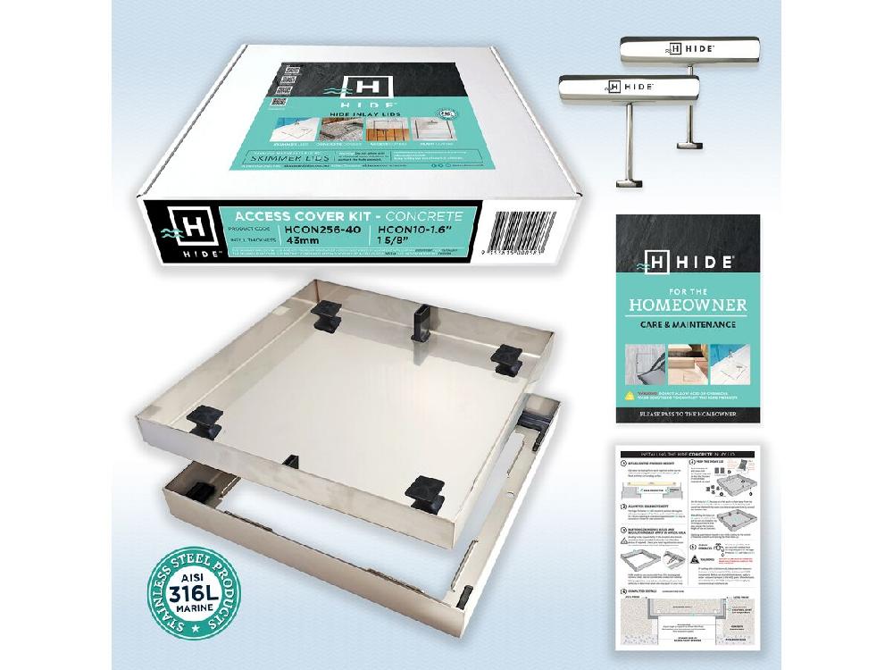 reece 256mm Hide Access Lid Kit Concrete 40mm