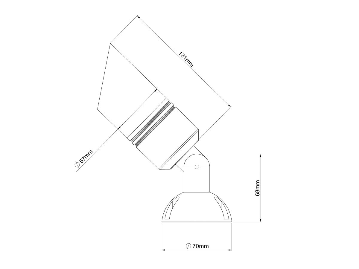 Reece Aqualux Single Surface Mount Wall Light