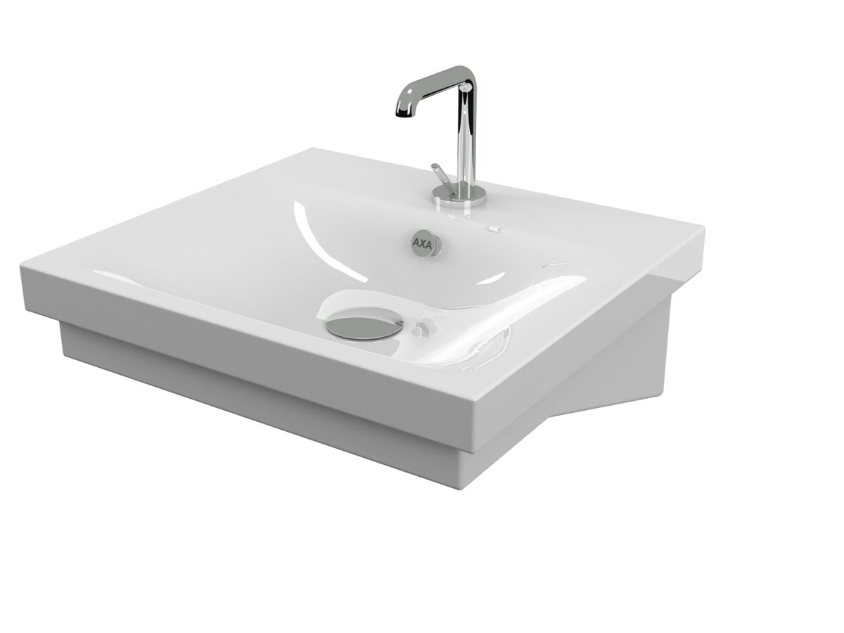 reece AXA Cento Semi Inset Basin 1 Taphole White