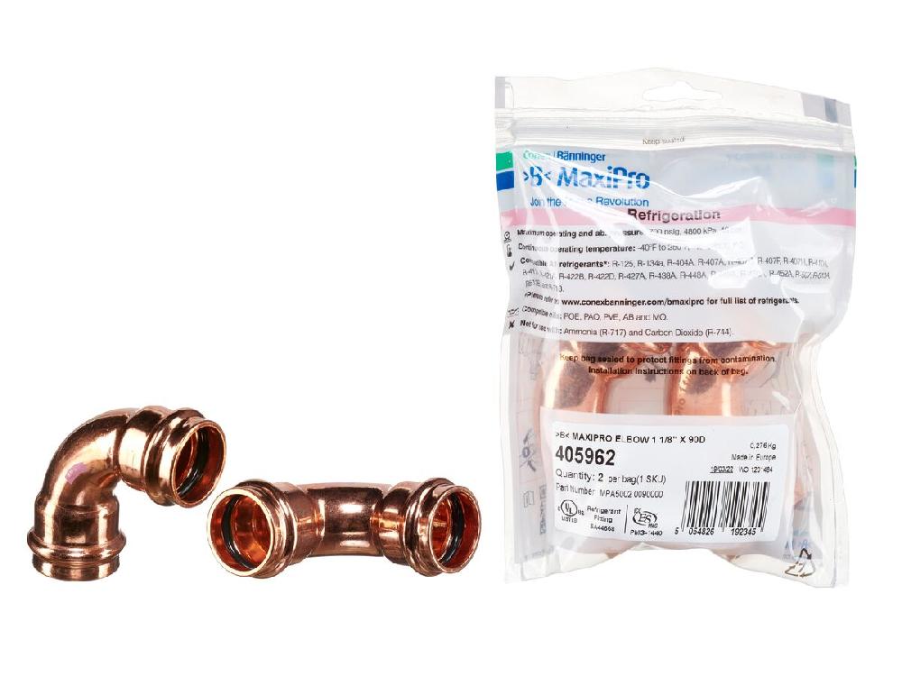 reece B-MaxiPro Elbow 90 Degree x 1 1/8" (Bag of 2)