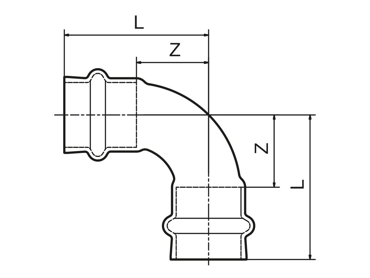 Reece B-MaxiPro Elbow 90 Degree X 1/4" (Bag Of 5)
