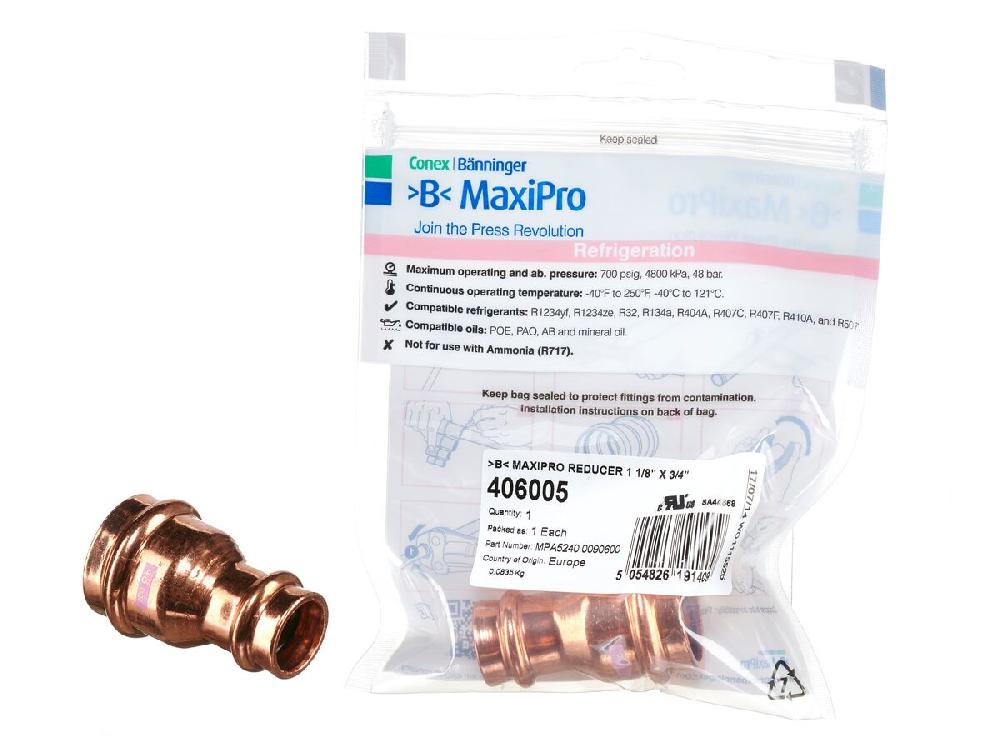reece B-MaxiPro Reducer 1 1/8" x 3/4" (Bag of 1)