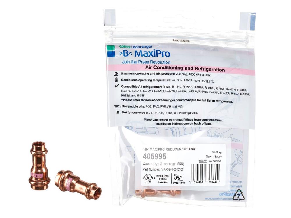 Reece B-MaxiPro Reducer 1/2" X 3/8" (Bag Of 2)