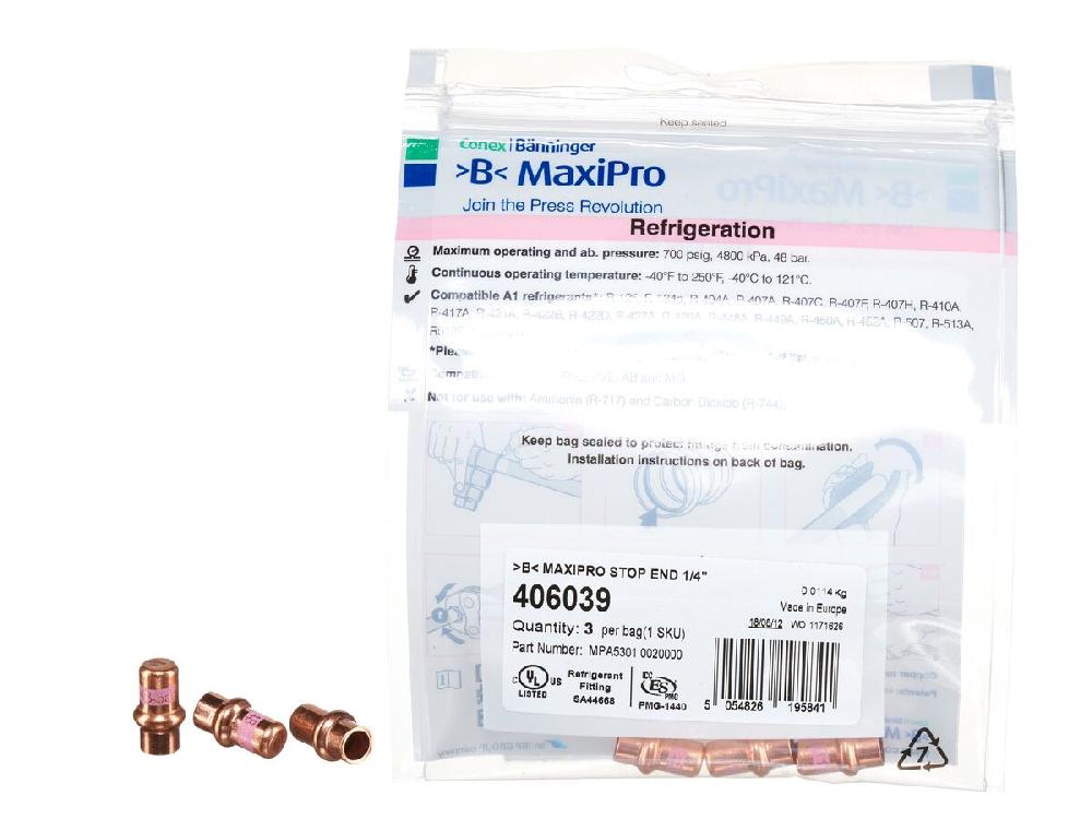 reece B-MaxiPro Stop End 1/4" (Bag of 3)