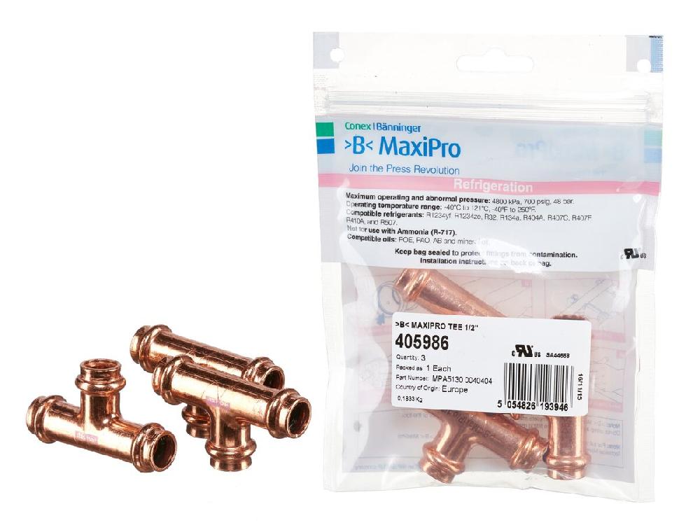 reece B-MaxiPro Tee 1/2" (Bag of 3)