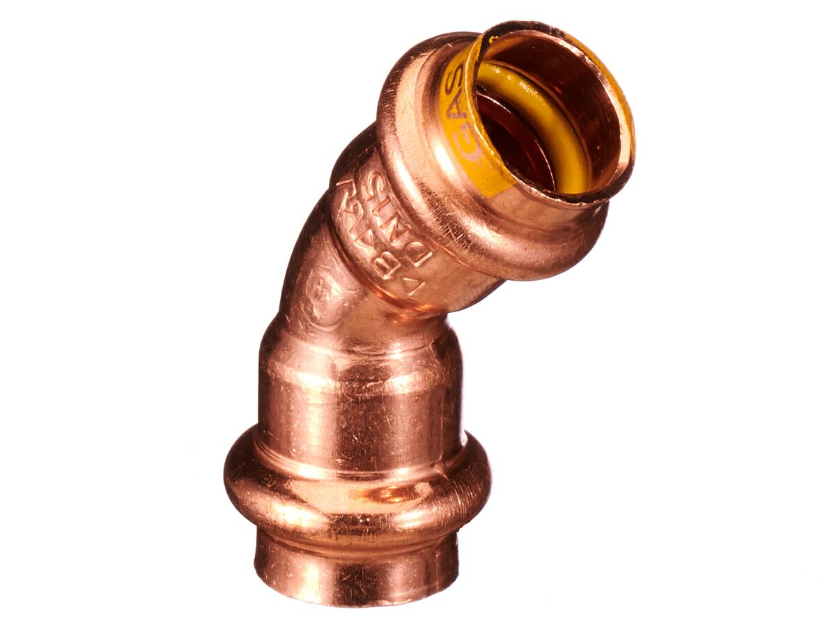 reece B-Press Gas Elbow 45 Degrees 15mm