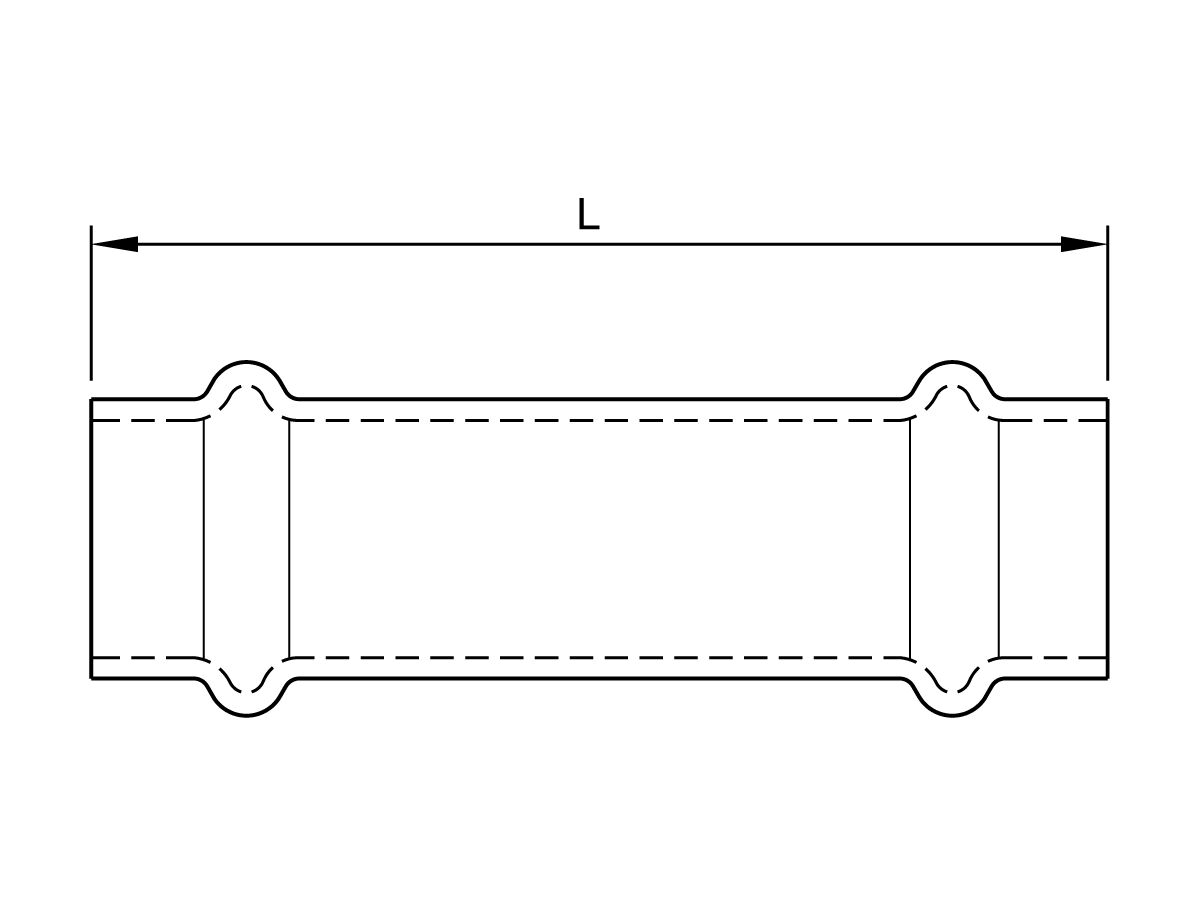 Reece B-Press Stainless Steel Slip Coupling 22mm