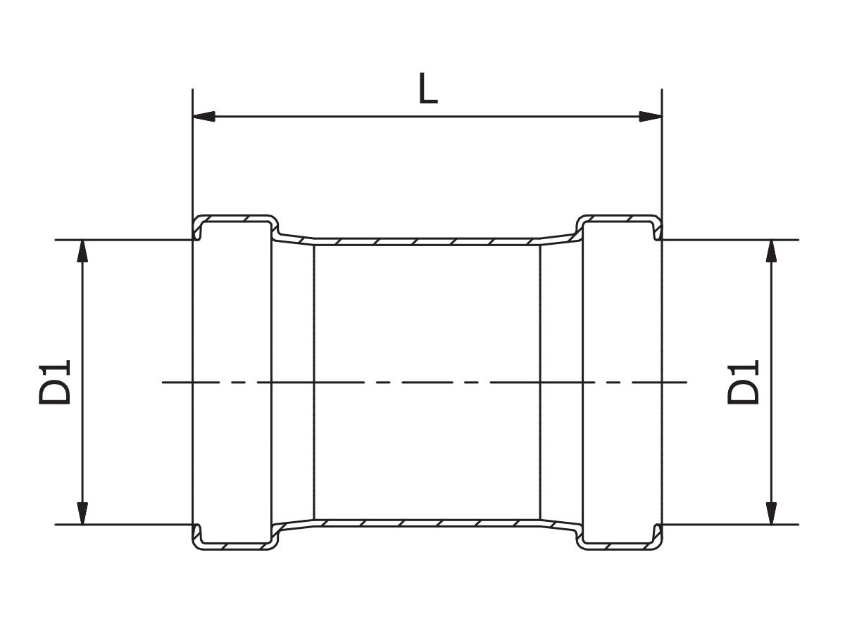 Reece B-Press XL Water Repair Coupler 100mm