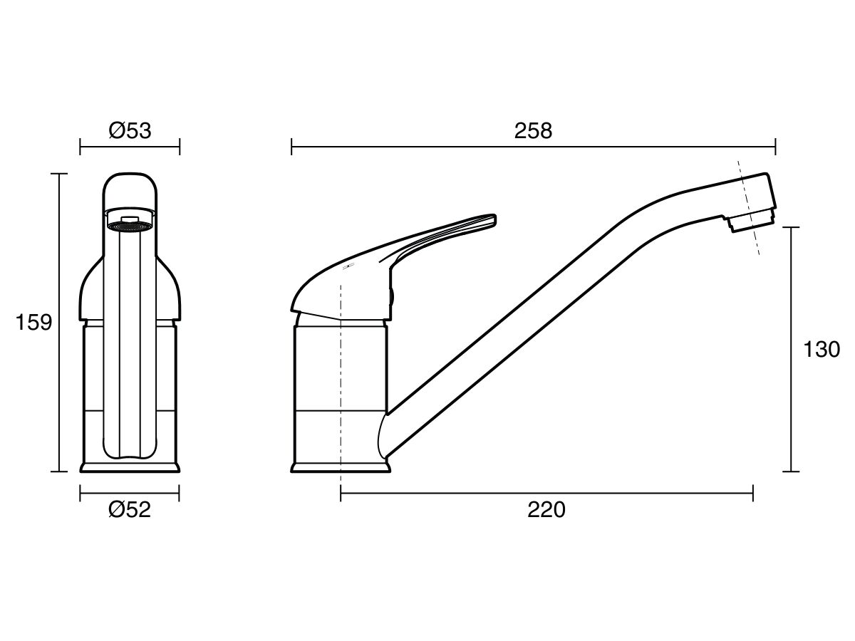 Reece Base MK2 Sink Mixer (4 Star) Lead Free