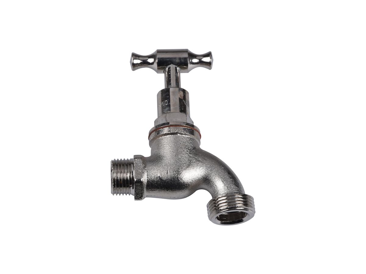 reece Bib Hose Male T-Head Nickel Dipped S.A 15mm