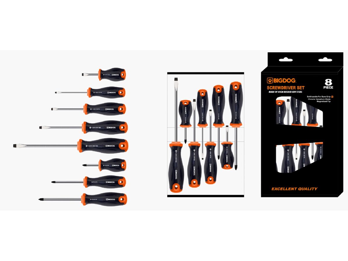 reece Bigdog Screwdriver Set - 8 Piece