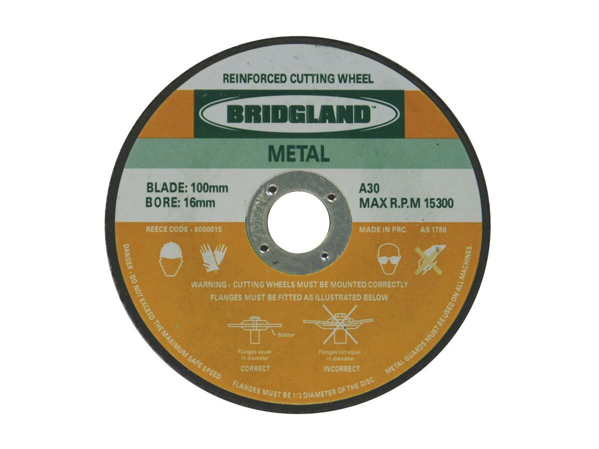reece Bridgland Metal Cutting Disc 100mm x 16mm