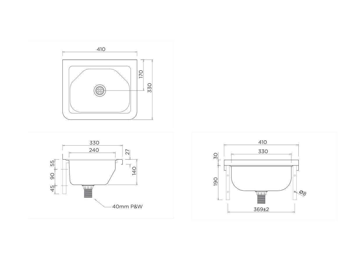 Reece Britex Compact Hand Basin Stainless Steel