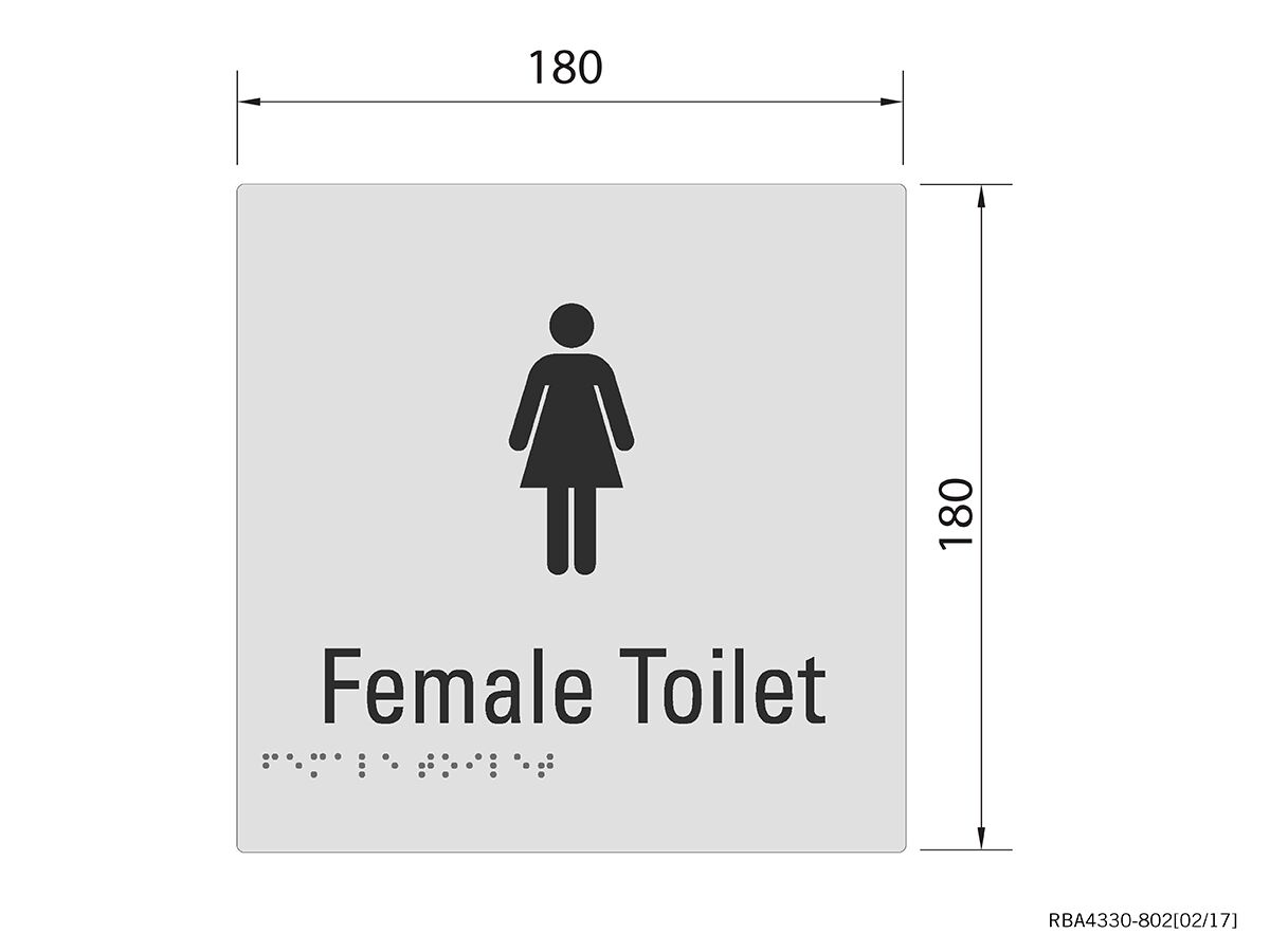 Reece Budget Female Braille Tactile Sign