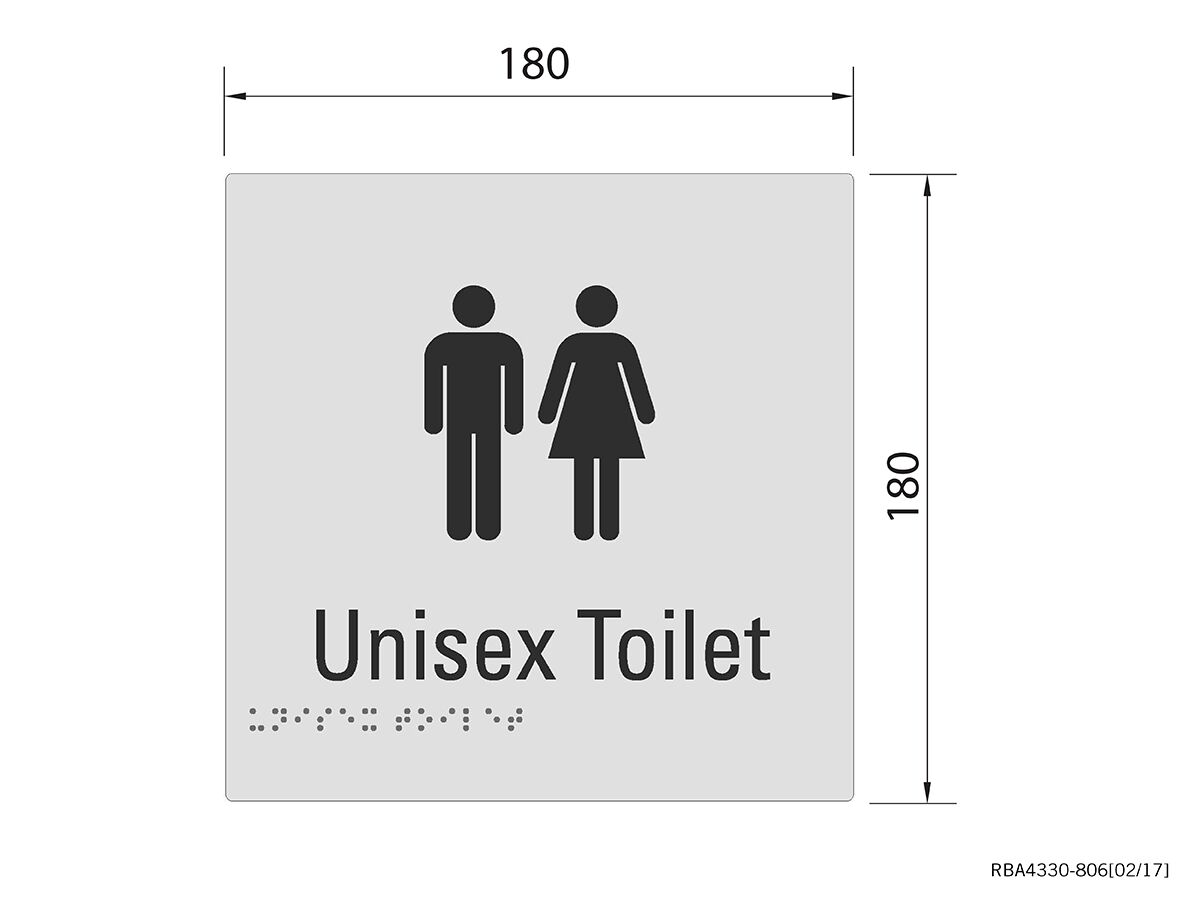 Reece Budget UniSex Braille Tactile Sign