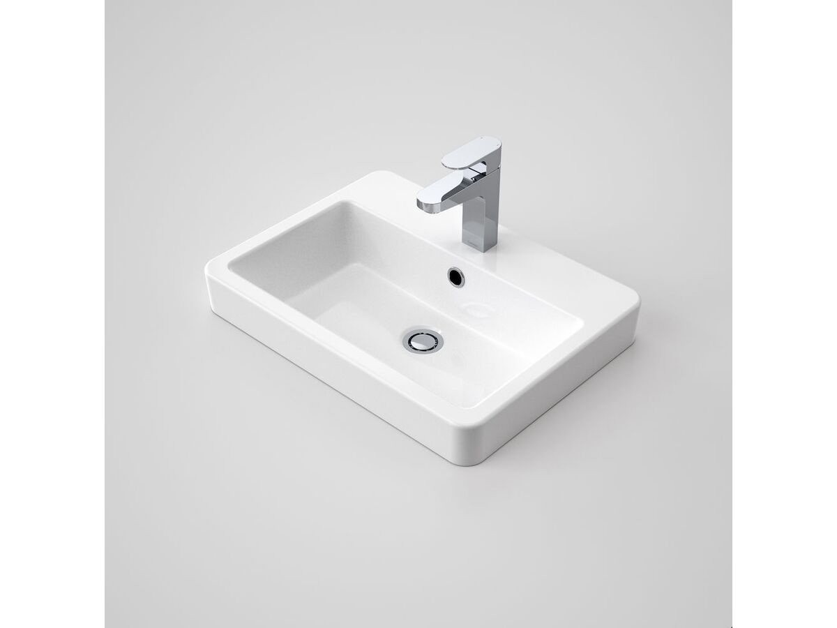reece Caroma Basa Inset Basin 1 Taphole White