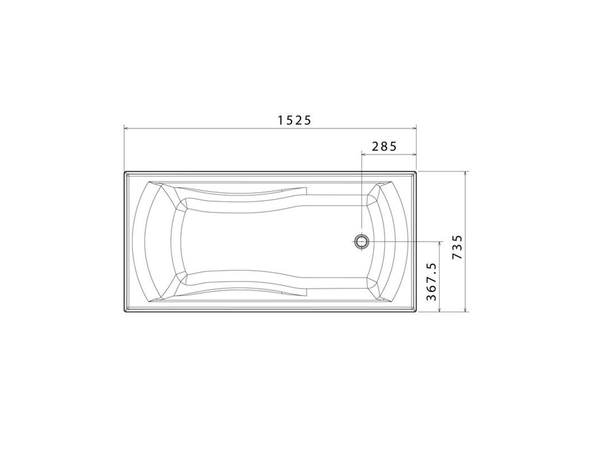 Reece Caroma Maxton 1525 Bath White