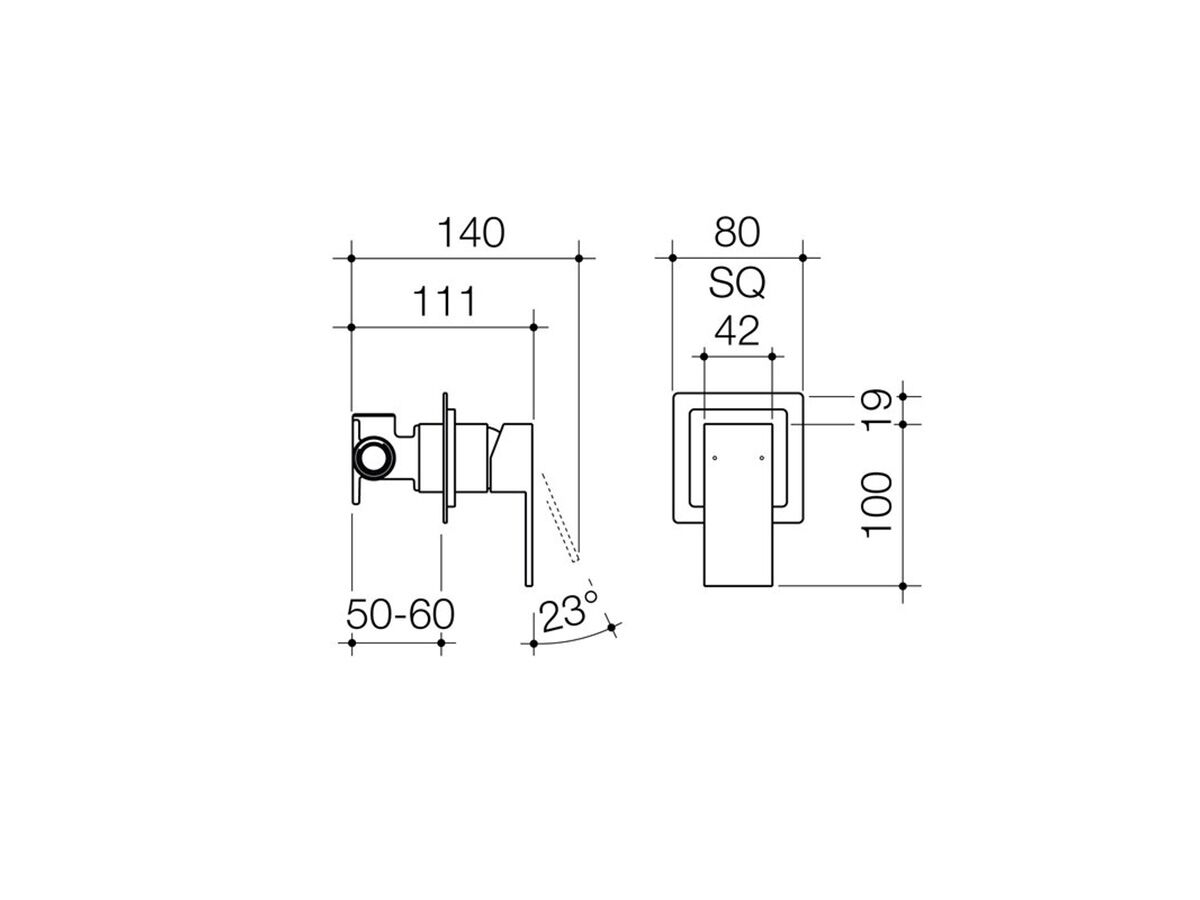 Reece Caroma Quatro Bath / Shower Mixer Tap Chrome