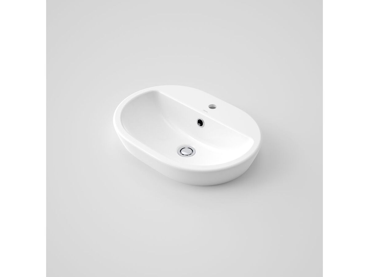 reece Caroma Track Inset Basin 1 Taphole White