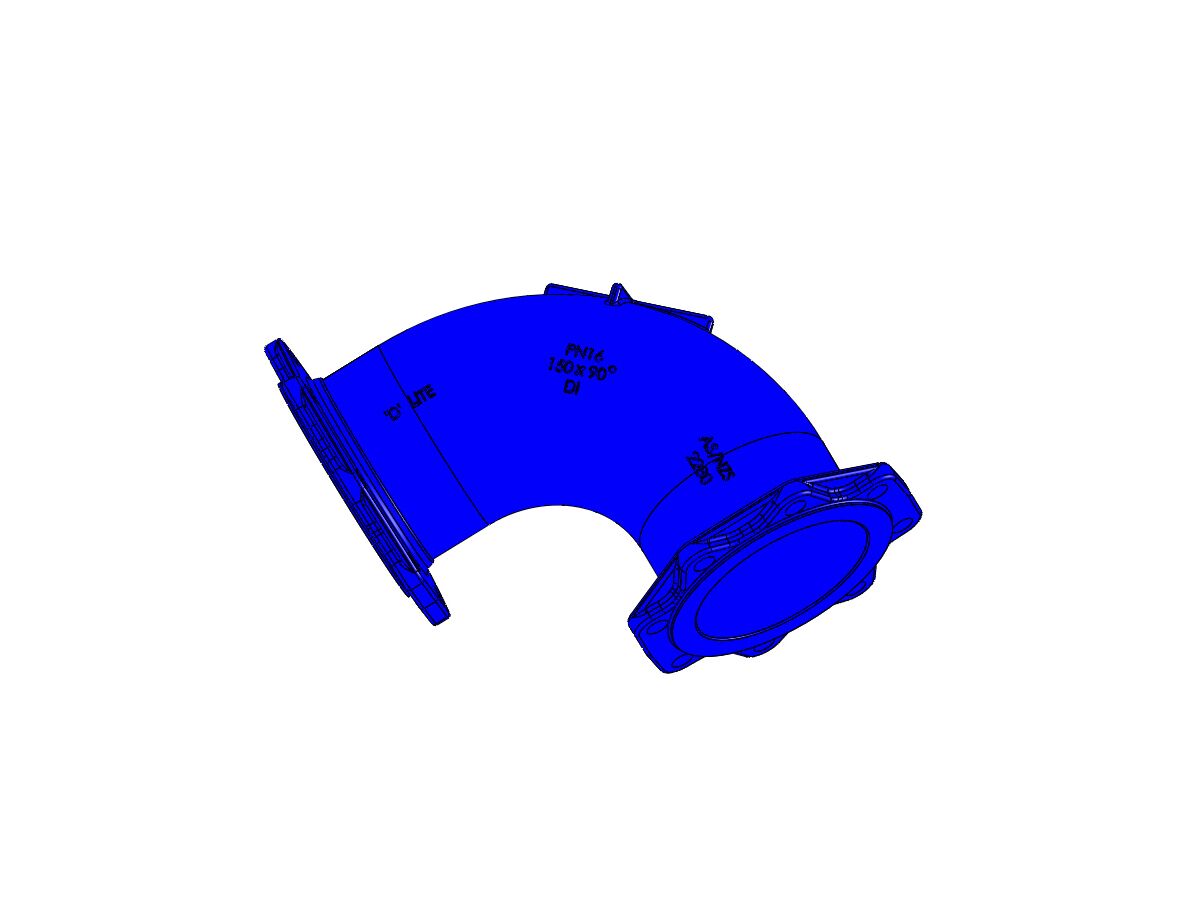 reece Dimax Bend Flanged PN16 B5 150mm x 90 Degree