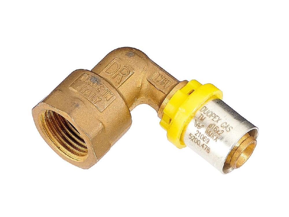 reece Duopex Gas Crimp Female Elbow 16mm x 1/2"