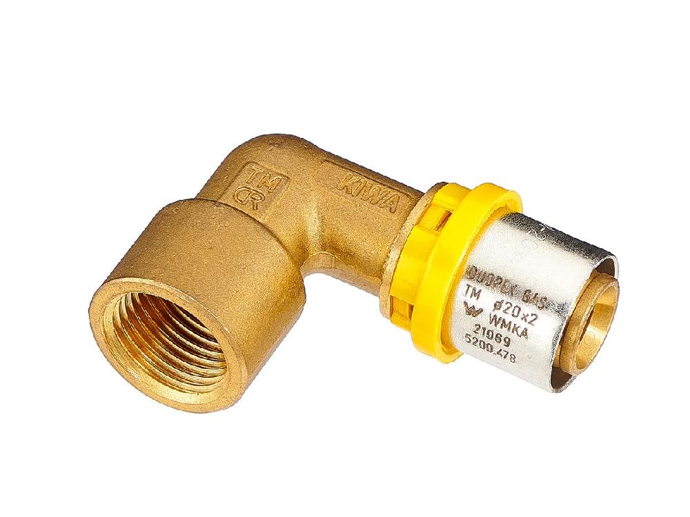 reece Duopex Gas Crimp Female Elbow 20mm x 1/2"