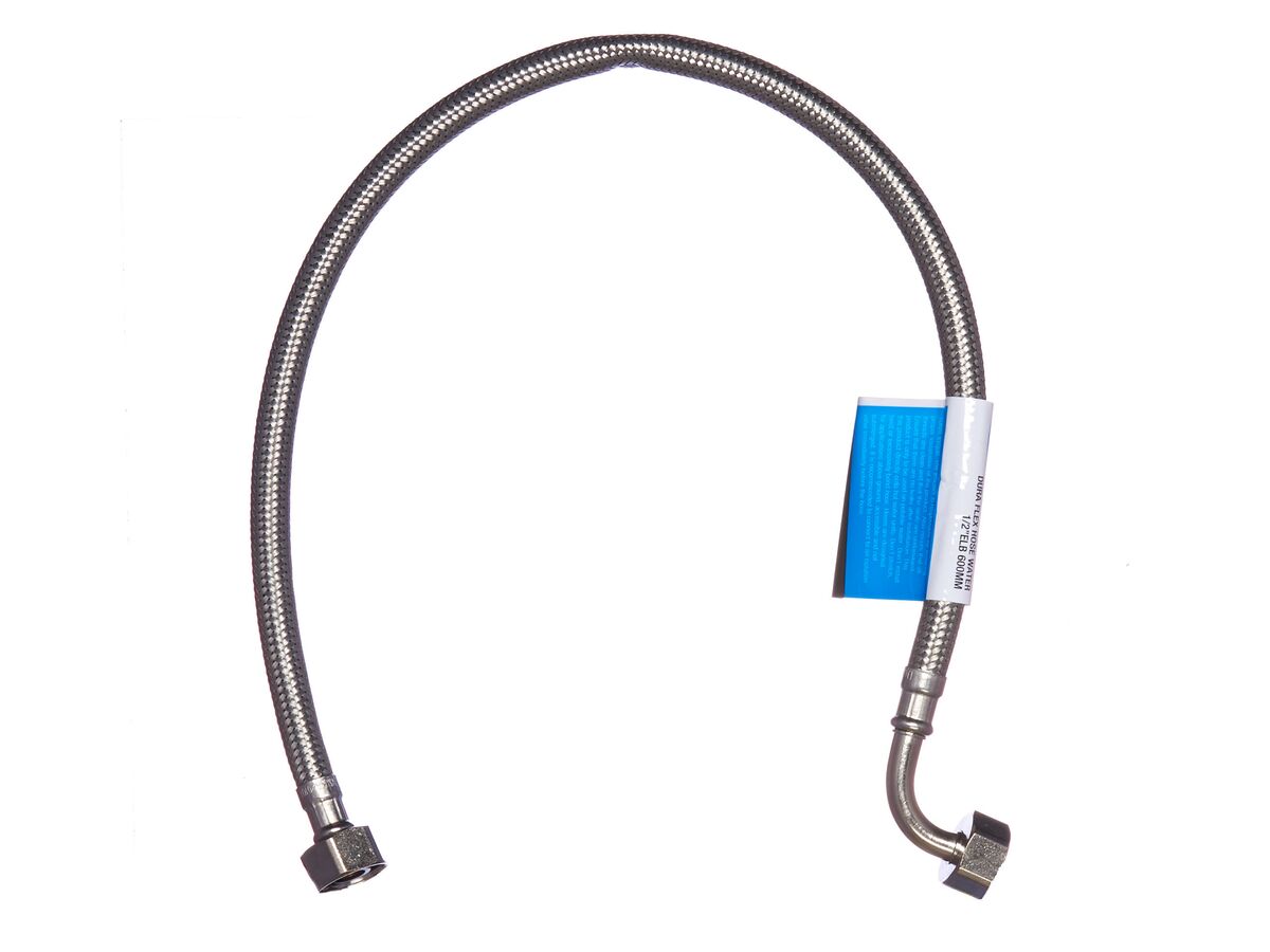 reece Dura Flex Hose Water 1/2" Elbow 600mm